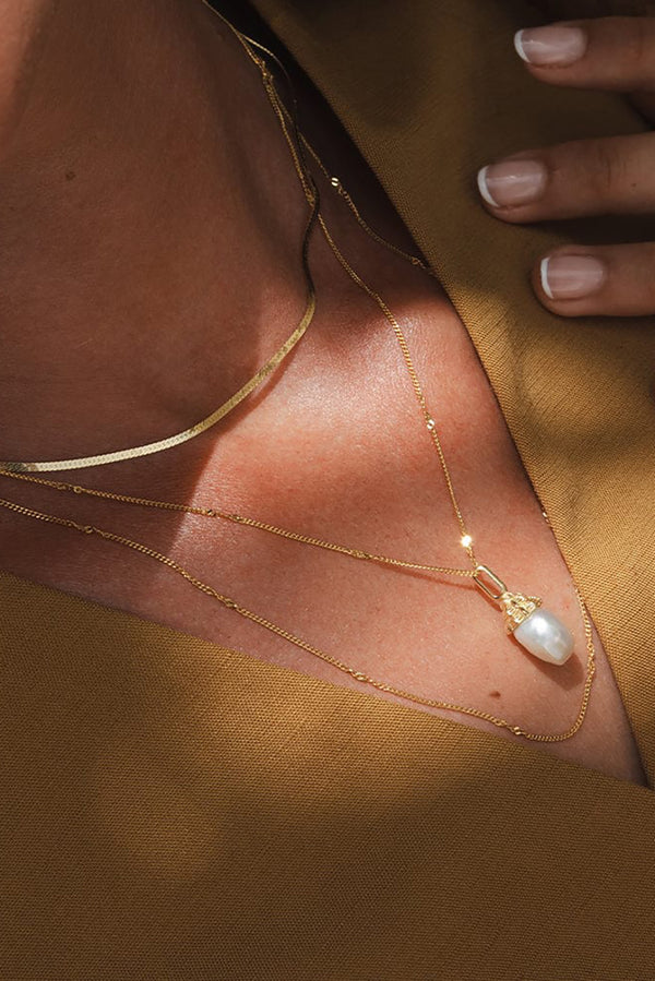 Gold Plated Fine Snake Chain Necklace