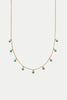 Gold Plated Turquoise Charm Necklace