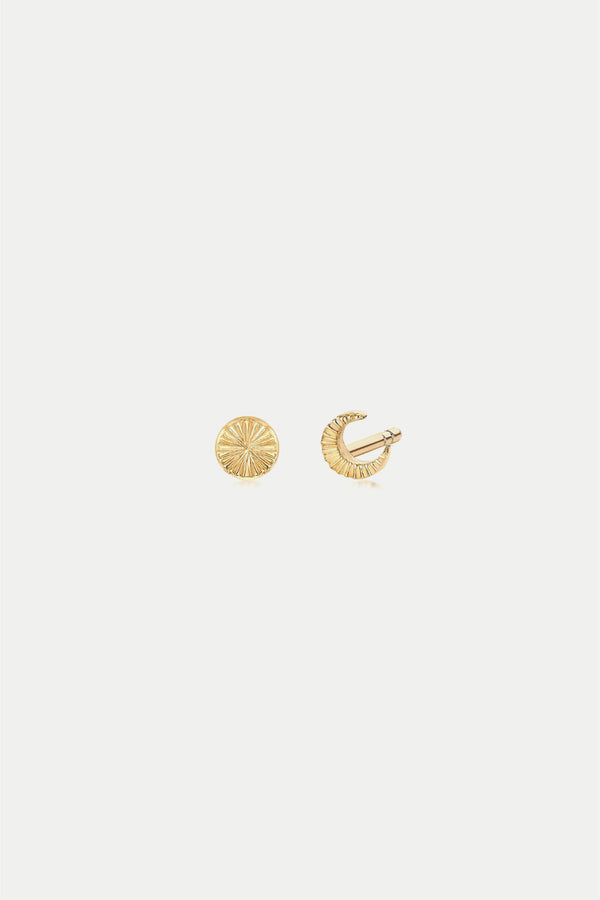 Gold Plated Estee Lalonde Luna Stud Earrings 18ct