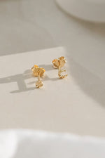 Gold Plated Estee Lalonde Luna Stud Earrings 18ct