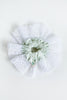 White & Green Scrunchie