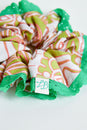 Green & Pink Scrunchie