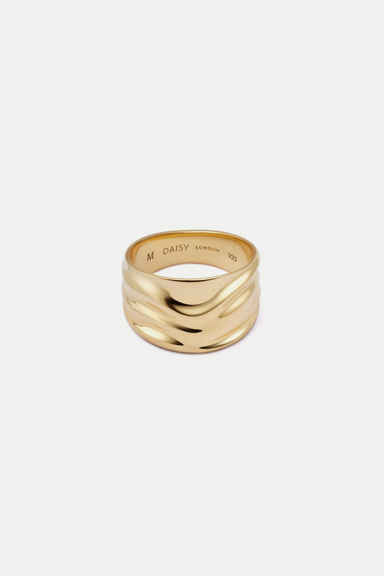 Gold Polly Sayer Chunky Tidal Ring