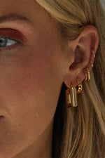 Gold Polly Sayer Ridge Huggie Hoop Earrings