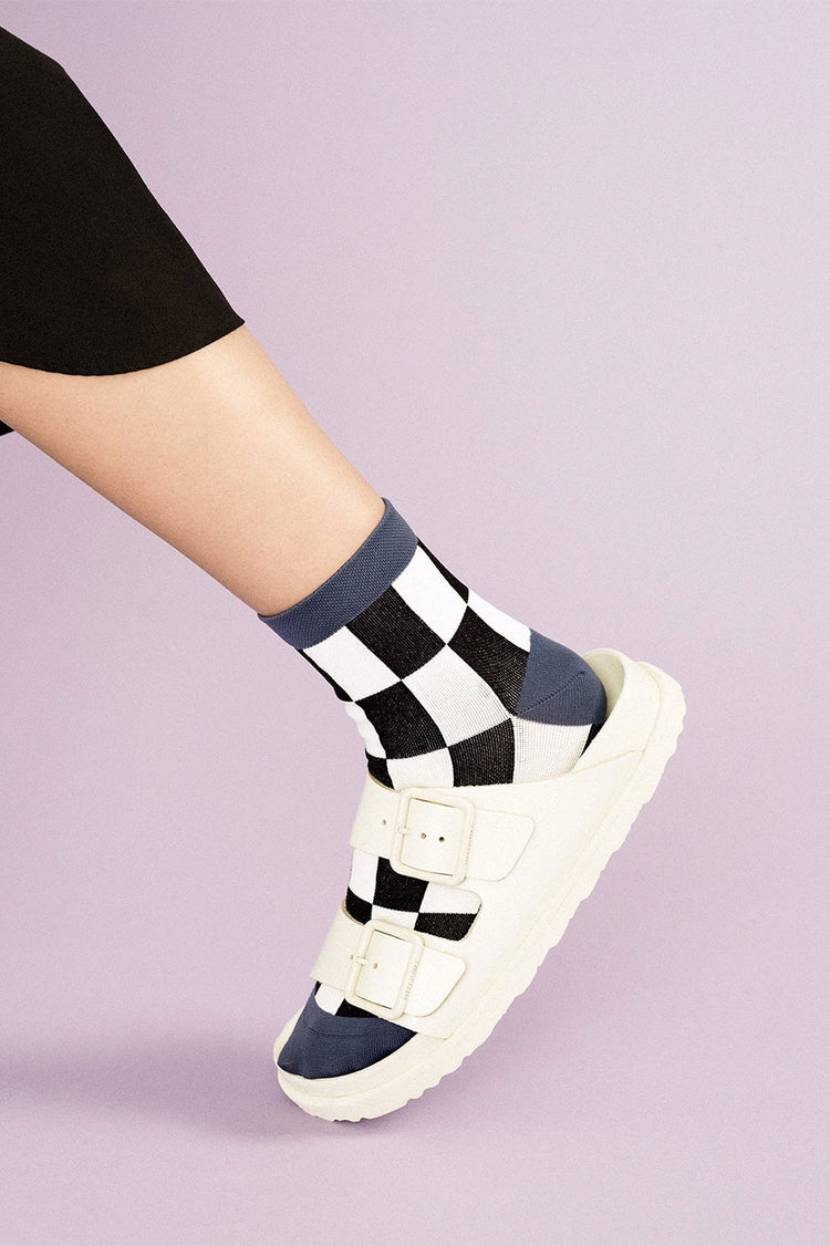 Black Futura Sporty Short Crew Socks