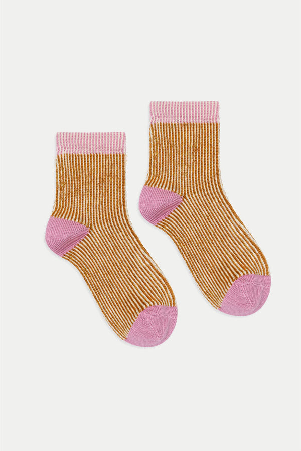 Cantalope Umbrella Short Crew Socks