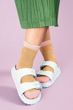 Cantalope Umbrella Short Crew Socks