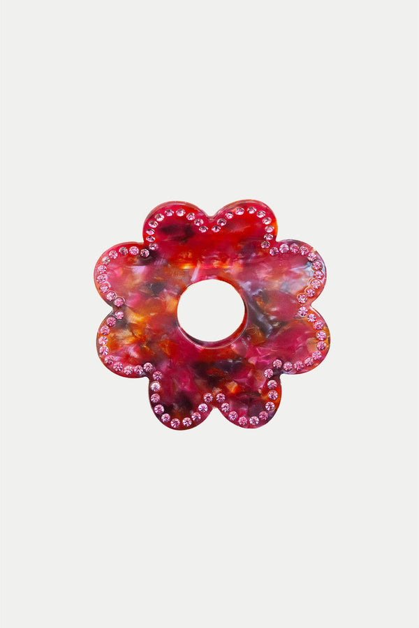 Pink Daisy Tort Hairclip