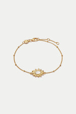 Gold Plated Daisy Mother of Pearl Bracelet