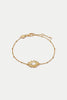 Gold Plated Daisy Mother of Pearl Bracelet