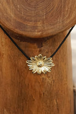 Gold Daisy Large Cord Necklace