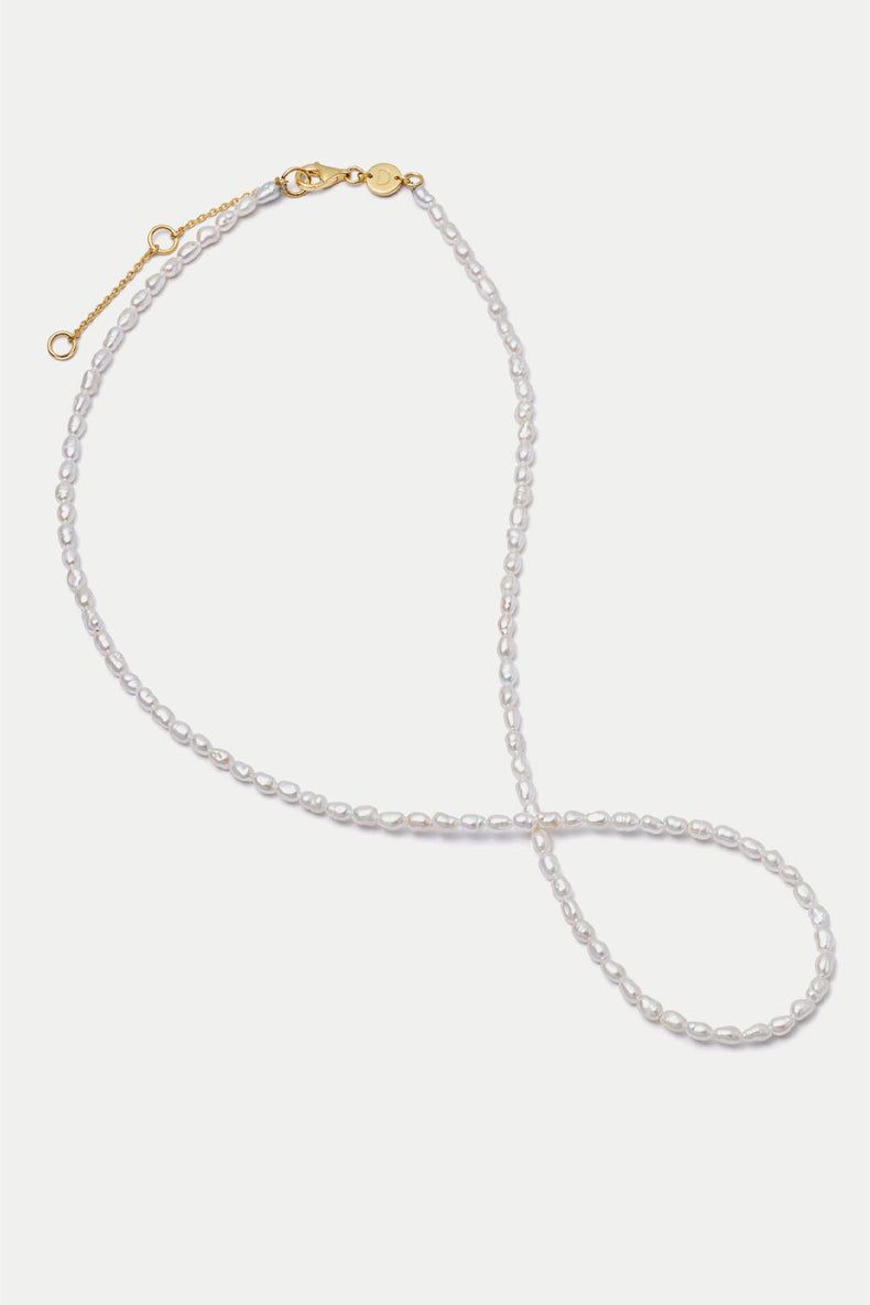 Gold Plated Freshwater Seed Pearl Necklace