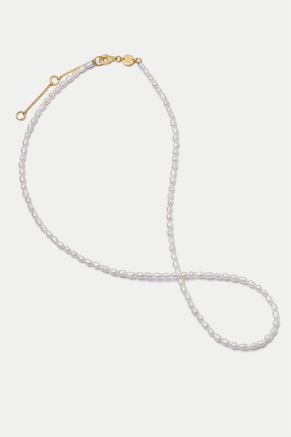 Gold Plated Freshwater Seed Pearl Necklace