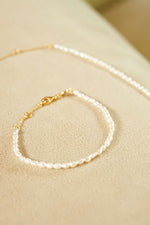 Gold Plated Freshwater Seed Pearl Bracelet