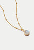 Gold Plated Rainbow Moonstone Healing Stone Necklace