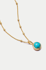 Gold Plated Turquoise Healing Stone Necklace