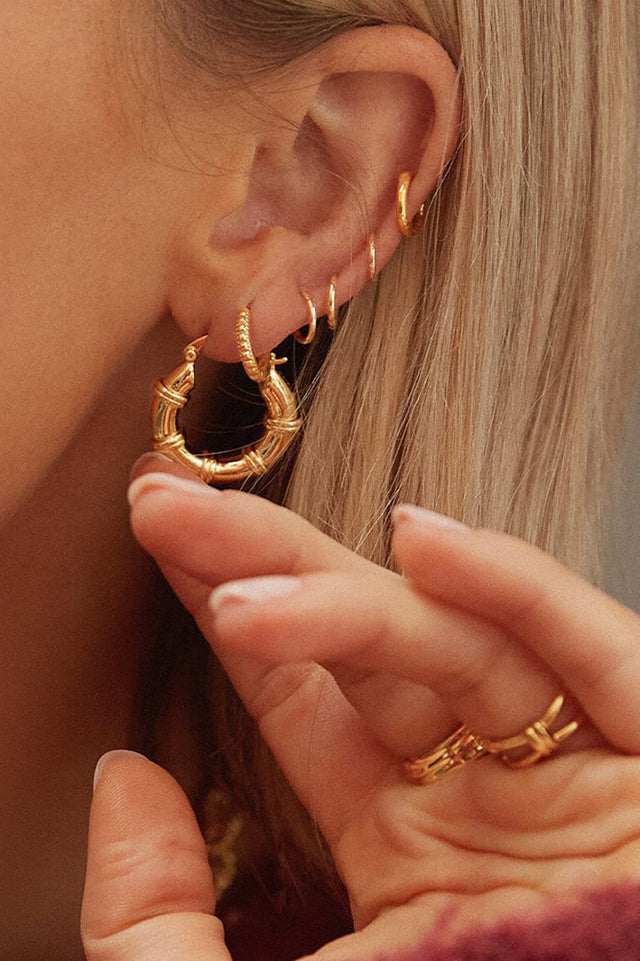 Gold Chunky Hoop Earrings