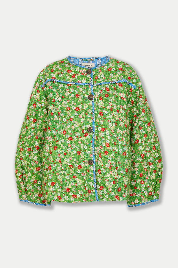 Green Floral Markey Quilted Jacket