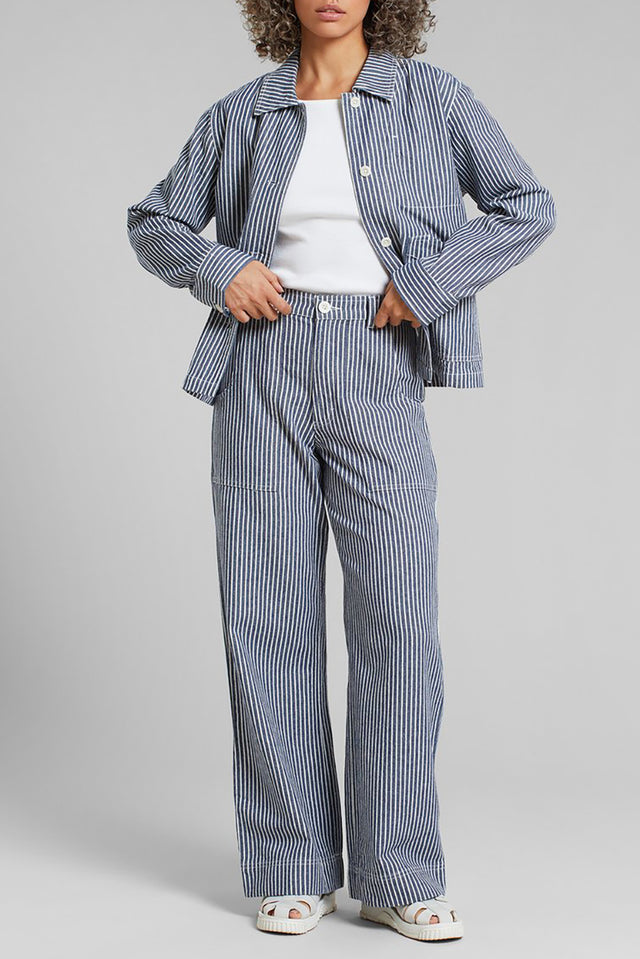 Stripe Blue Vara Workwear Pants