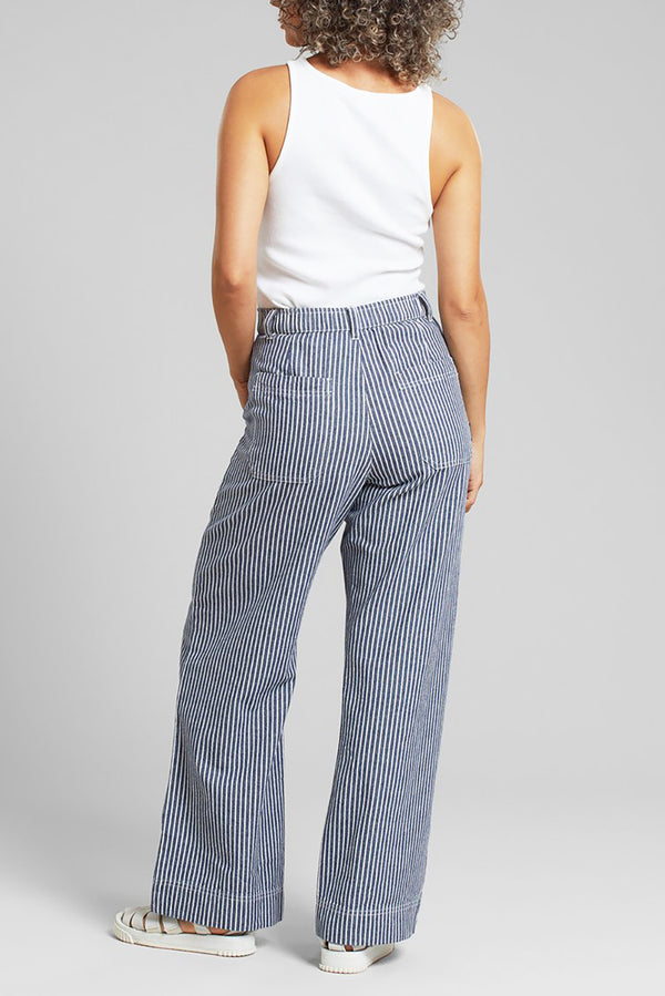 Stripe Blue Vara Workwear Pants