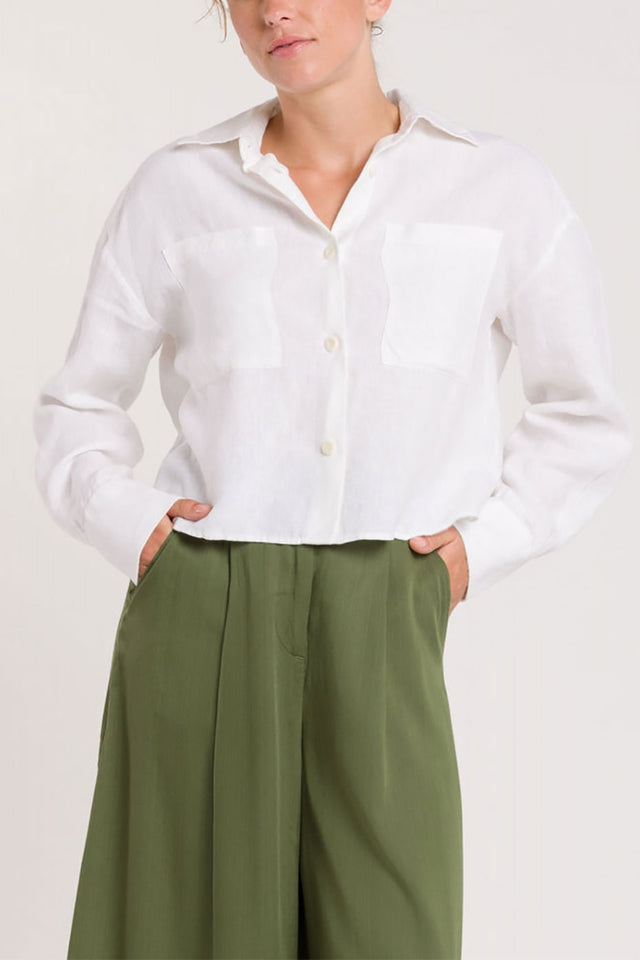 Optical White Quinn Blouse