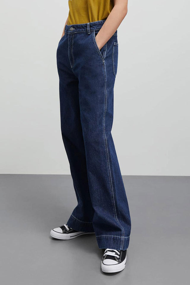 Blue Heavy Denim Kargo Pants