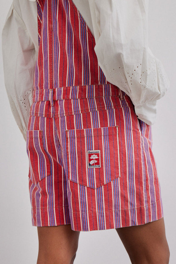 Red Stripe Greta Short Dungarees