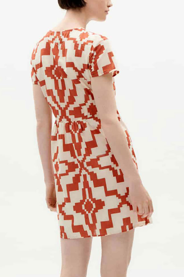 Orange Illusion Hebe Dress