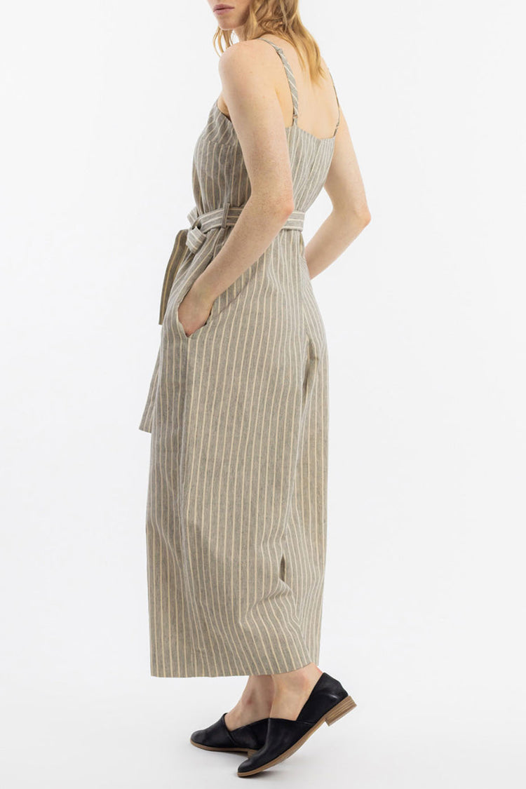 Heavy Pinstripe Relaxed Jumpsuit