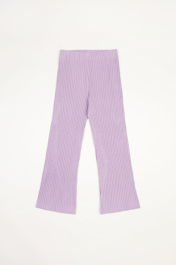 Washed Lavender Ribbed Lounge Pant