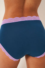 Midnight Neon Purple High Rise Knicker