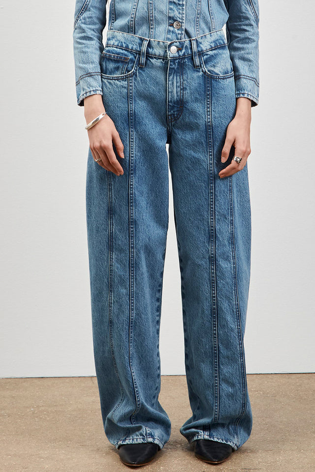Dala Flat Blue Sling Jeans 
