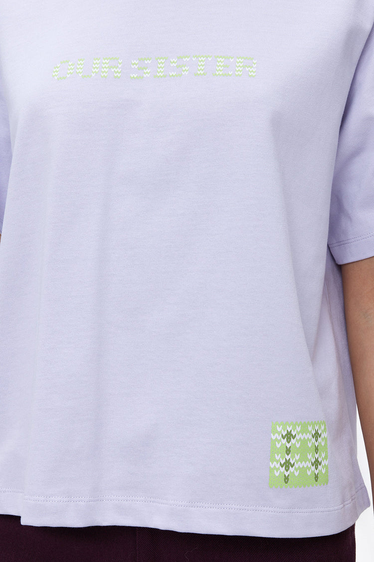 Lilac Stitch Print Tee