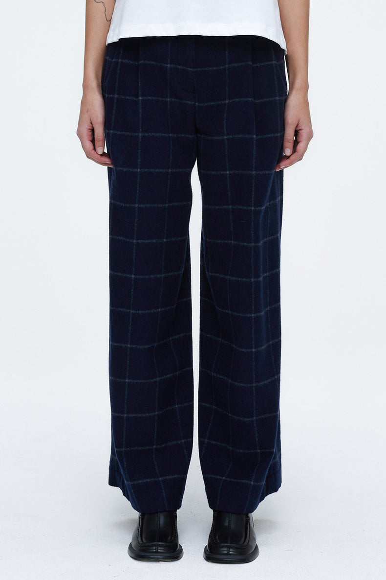 Navy Pan Smokey Trousers