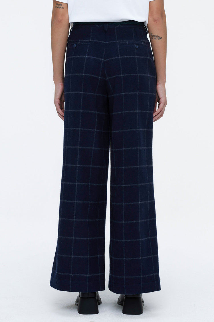 Navy Pan Smokey Trousers