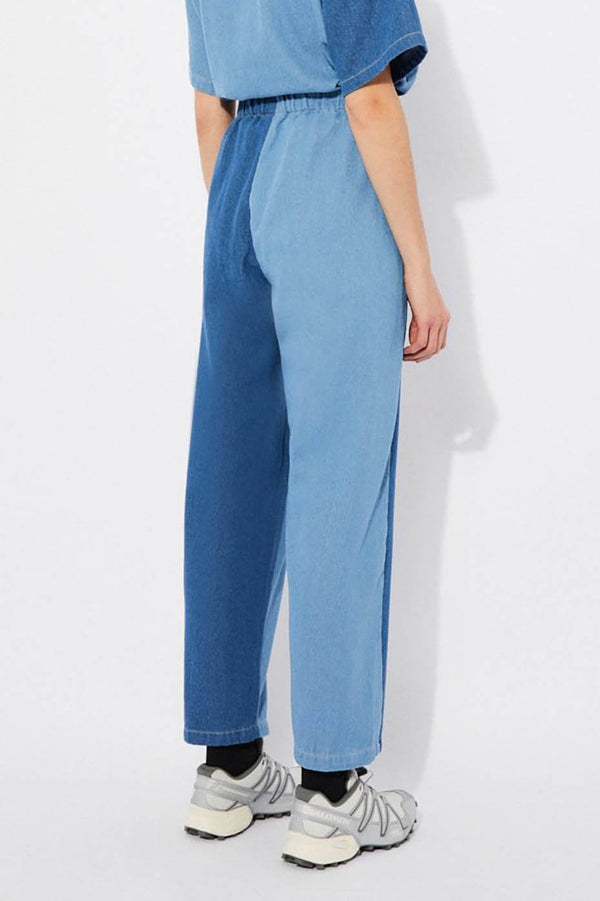 Denim Patch Tahull Two Tone Pants