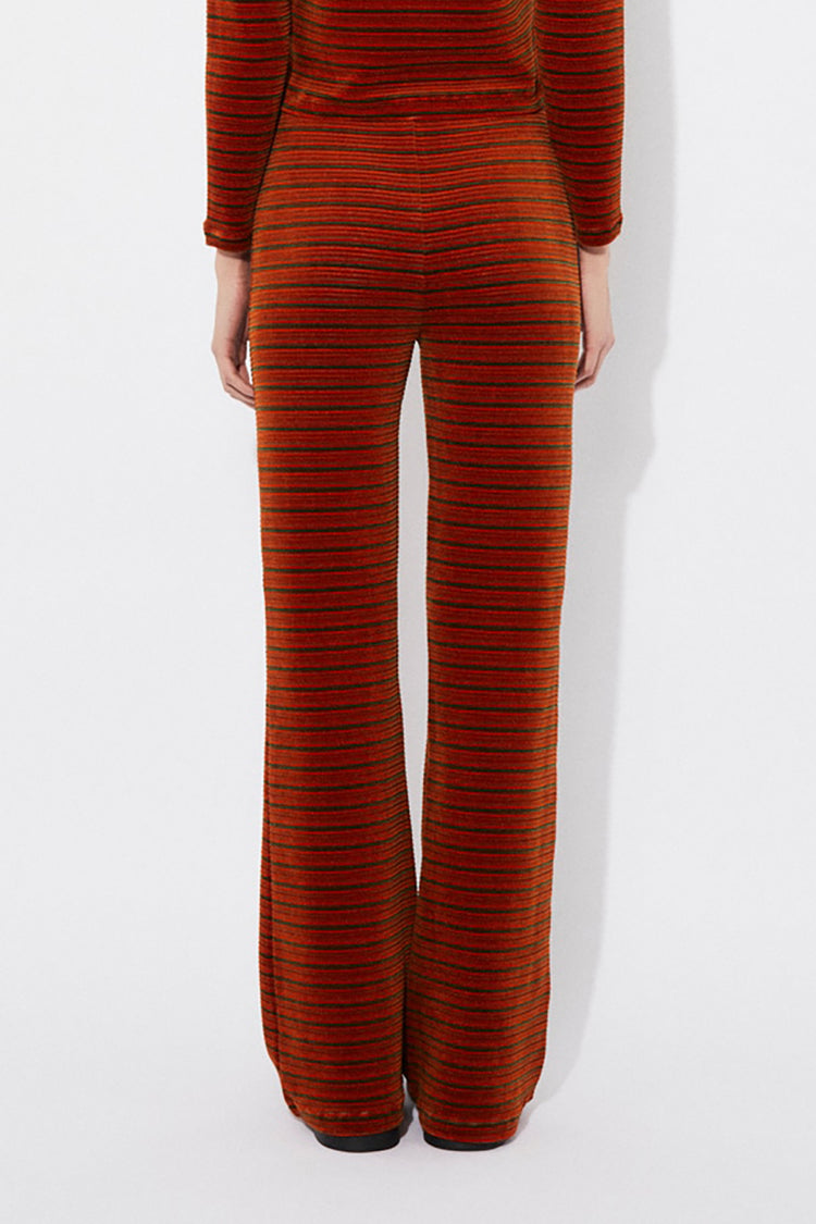 Multi Meda Velvet Striped Pants