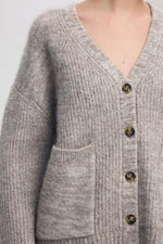 Steel Gray Alva Knit Cardigan