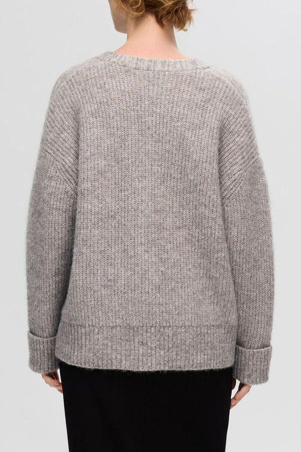 Steel Gray Alva Knit Cardigan