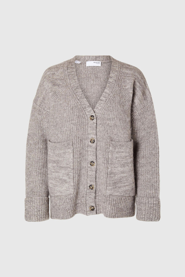 Steel Gray Alva Knit Cardigan