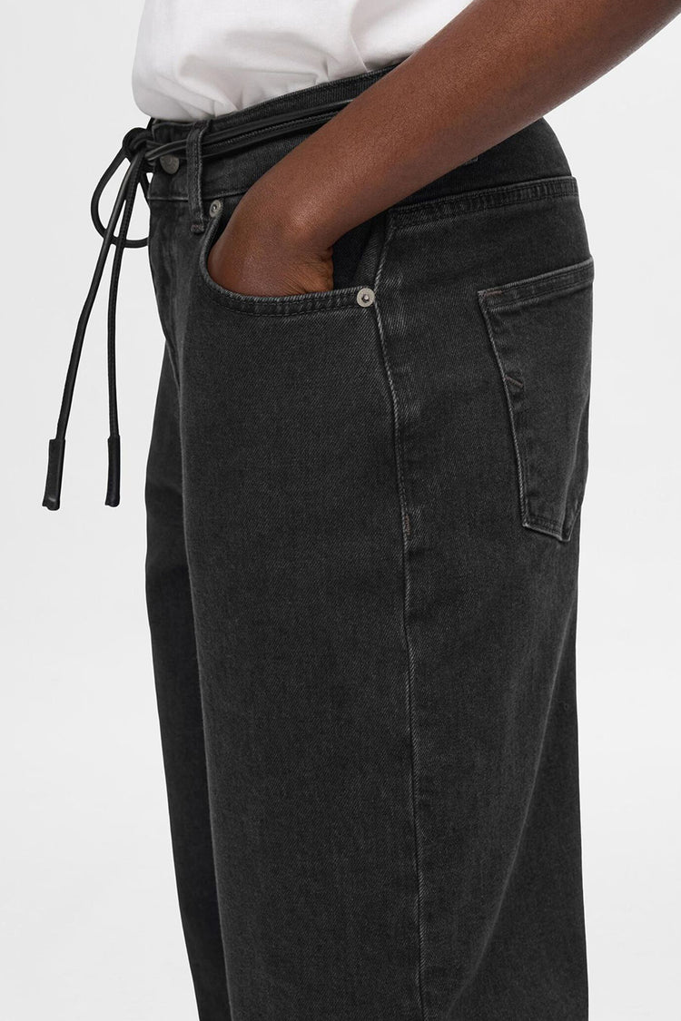 Black Denim Roby Wide Jeans