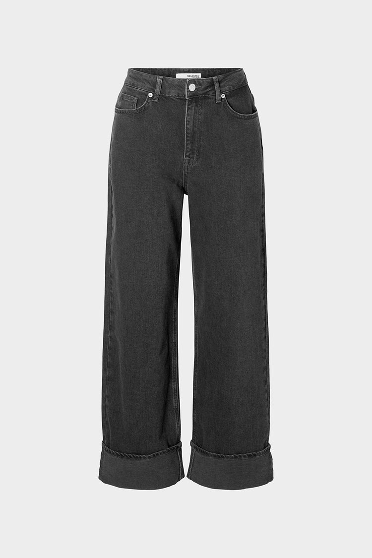 Black Denim Roby Wide Jeans