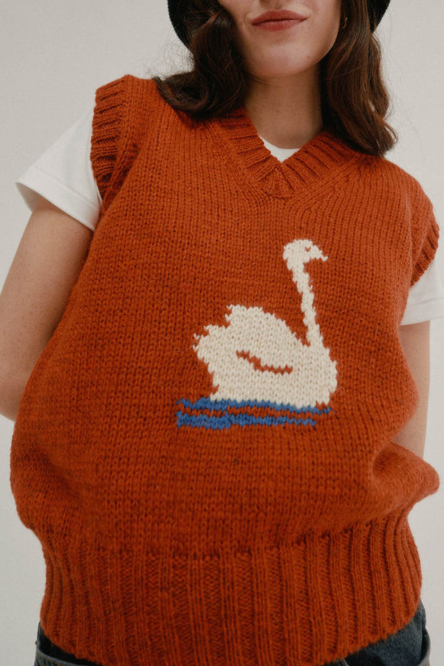 Orange Free All Swans Slipover