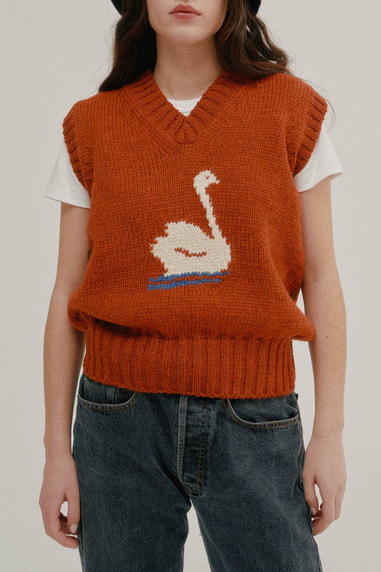 Orange Free All Swans Slipover