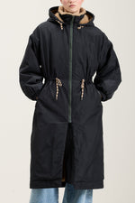 Navy Hosfo Long Parka Coat