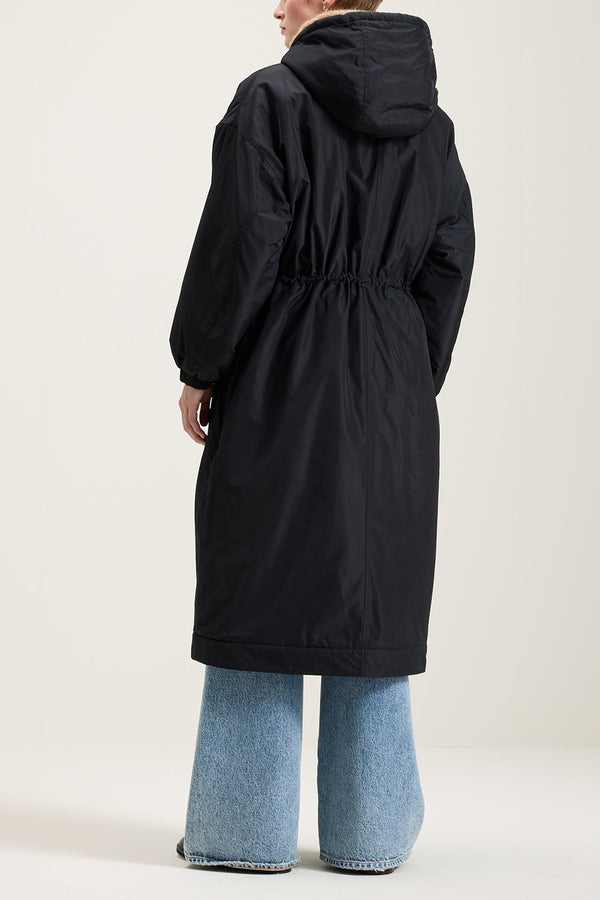 Navy Hosfo Long Parka Coat