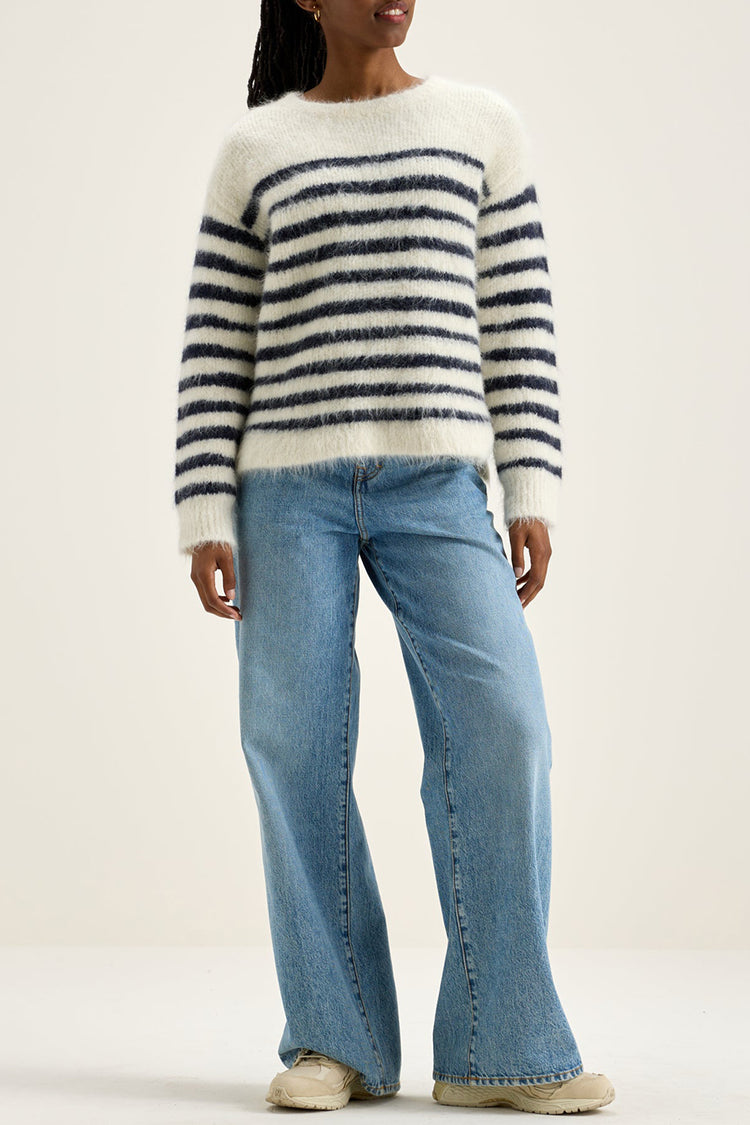 Navy Stripe Decat Jumper