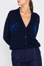 Navy Lara Bows Cardigan