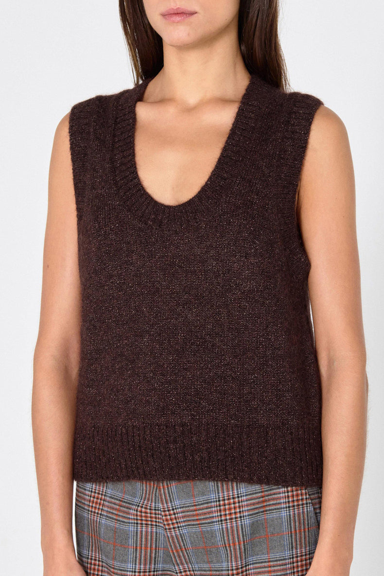 Chocolate Mohair Vest