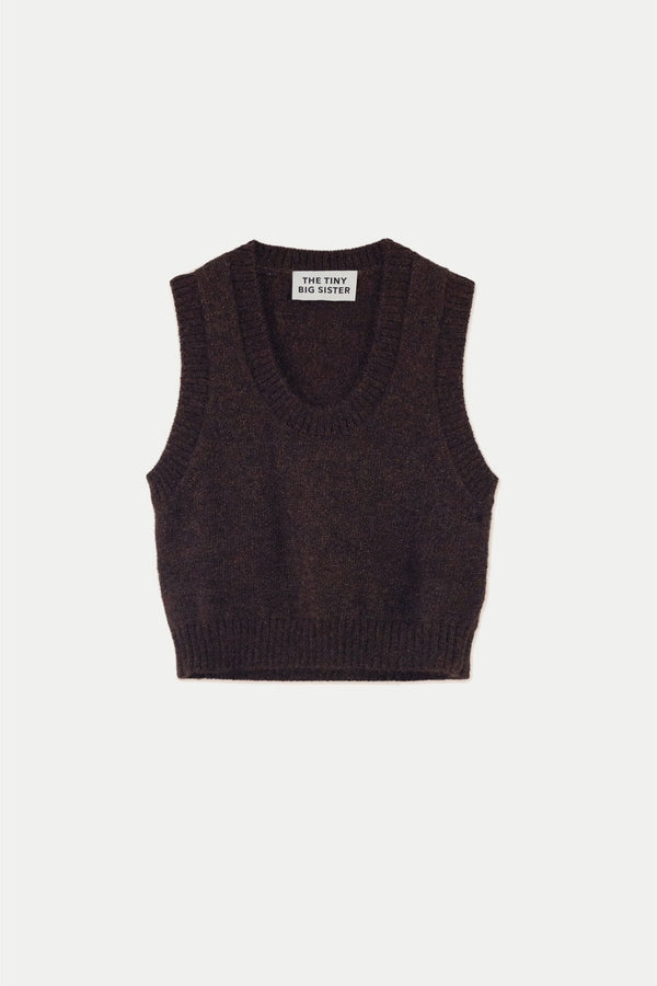 Chocolate Mohair Vest